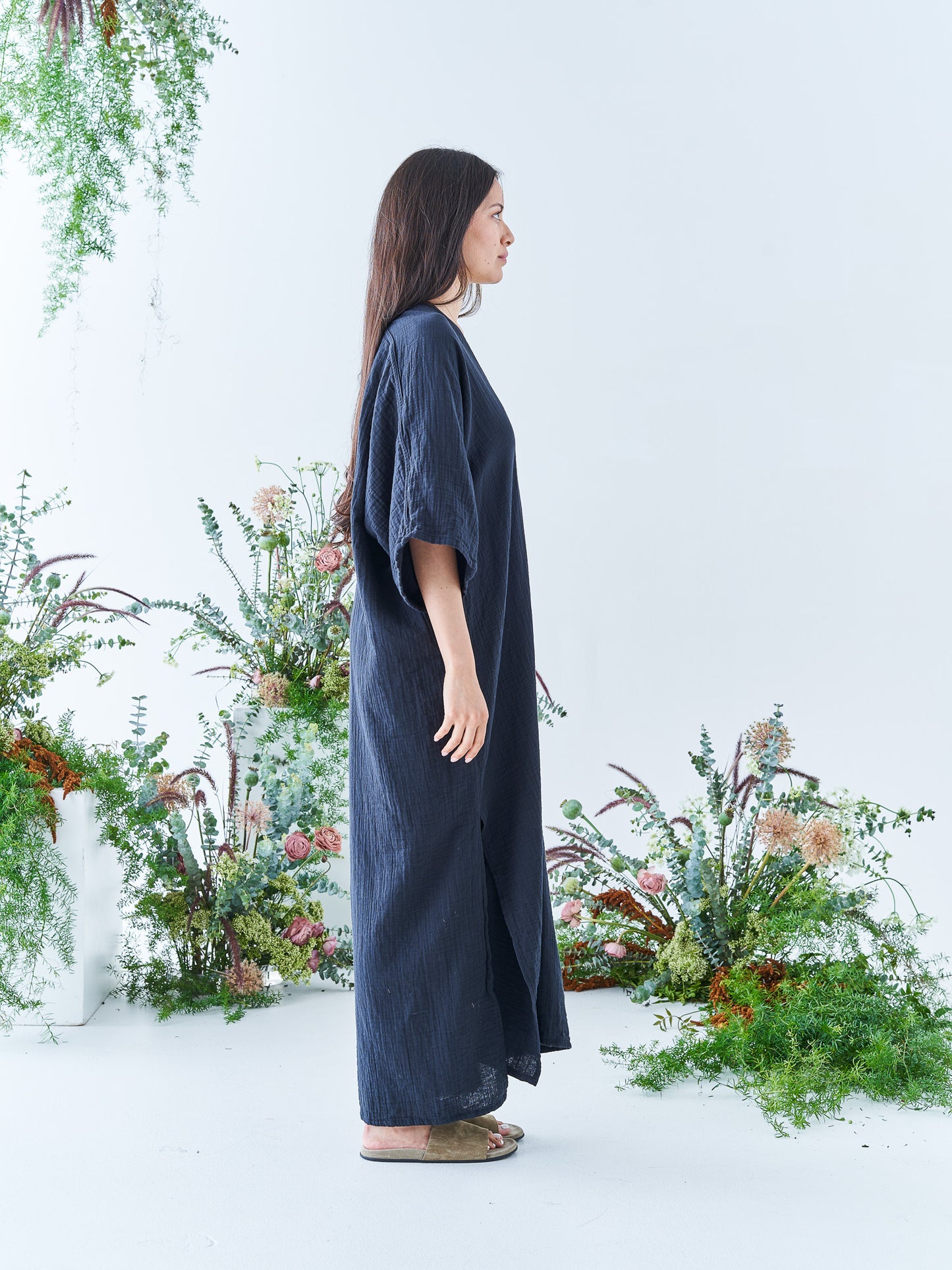 Nina Maxi Kaftan in Black