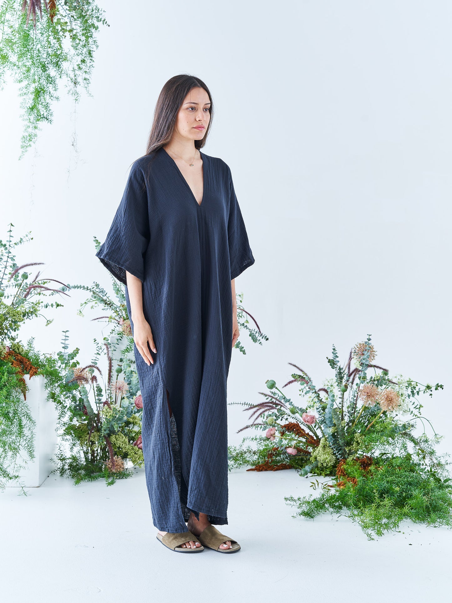 Nina Maxi Kaftan in Black