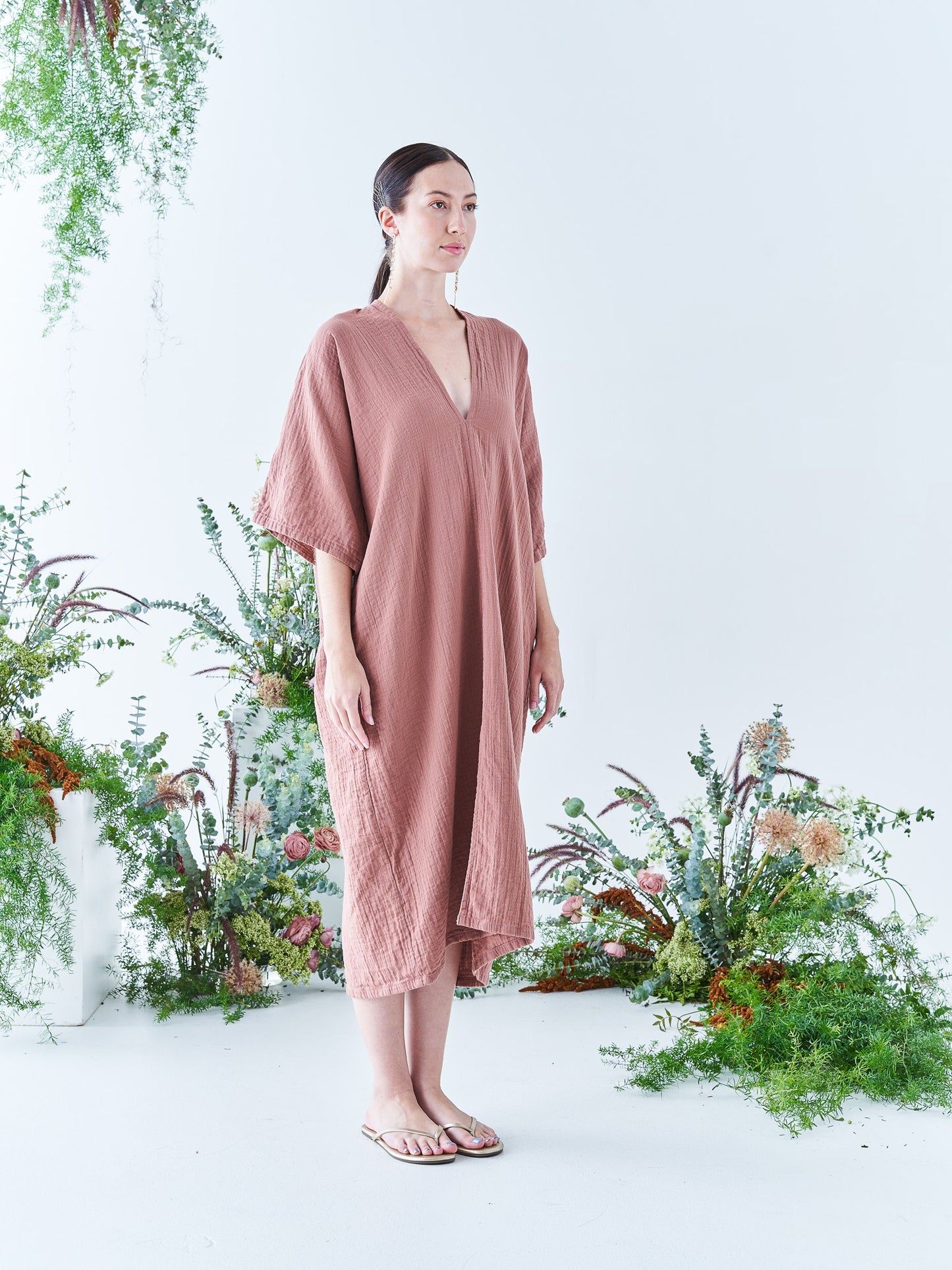 Nina Midi Kaftan in Brazilian Clay