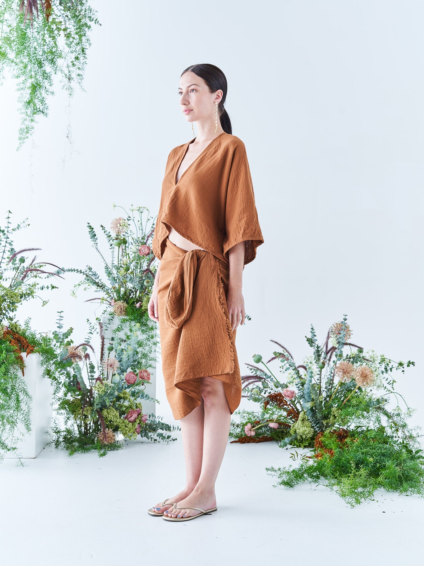 Nina Crop Top in Cinnamon
