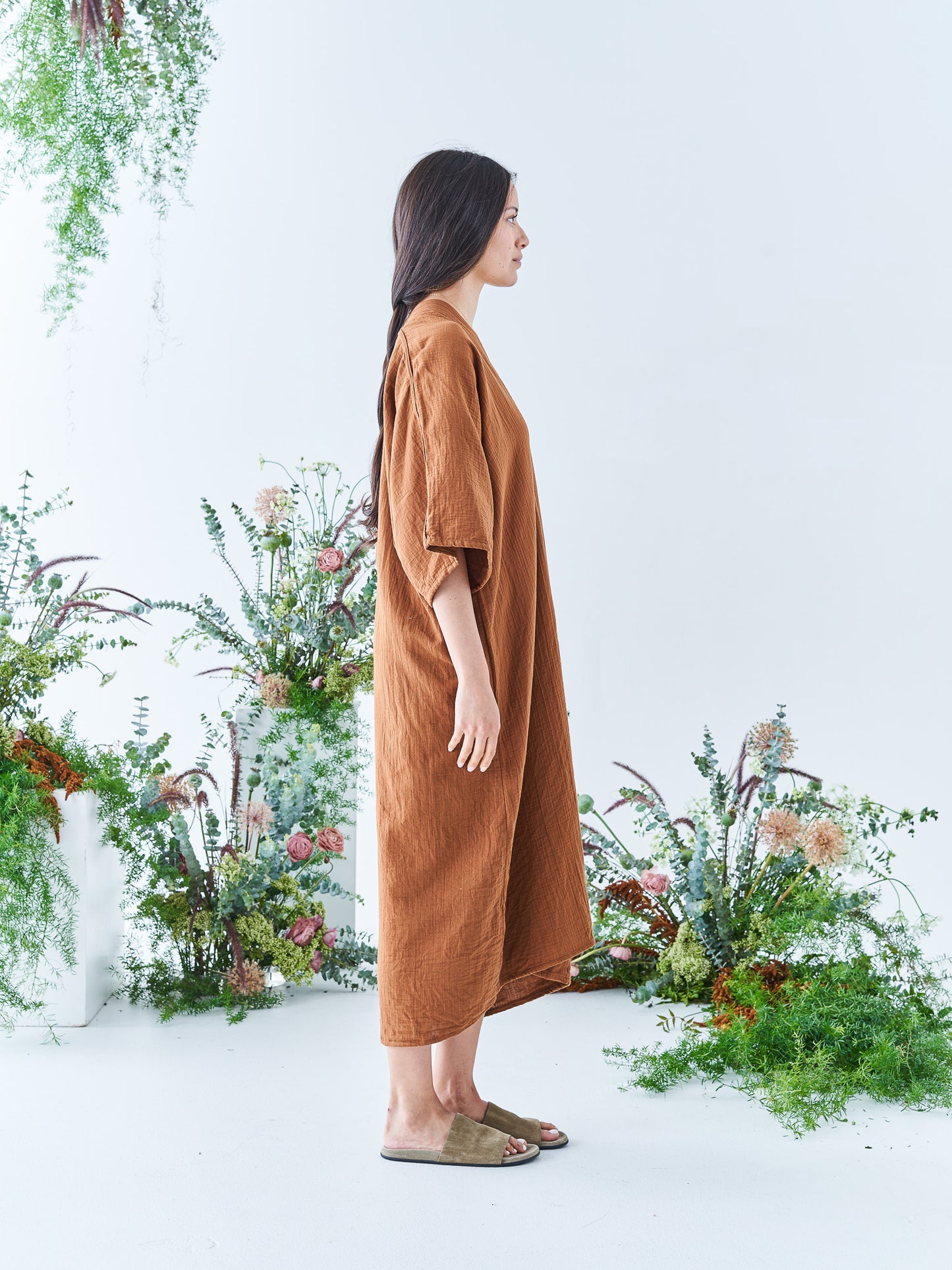 Nina Midi Kaftan in Cinnamon