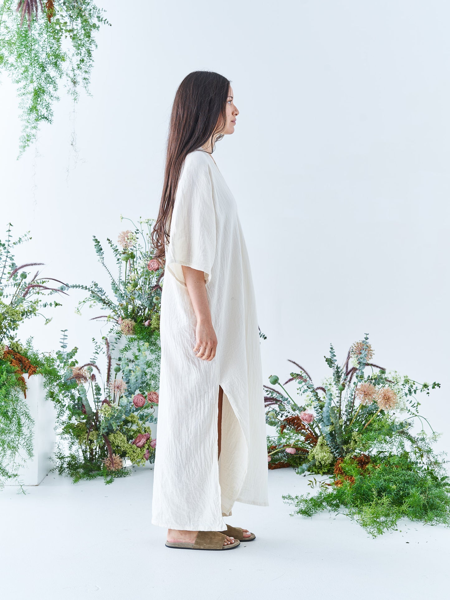 Nina Maxi Kaftan in Cream