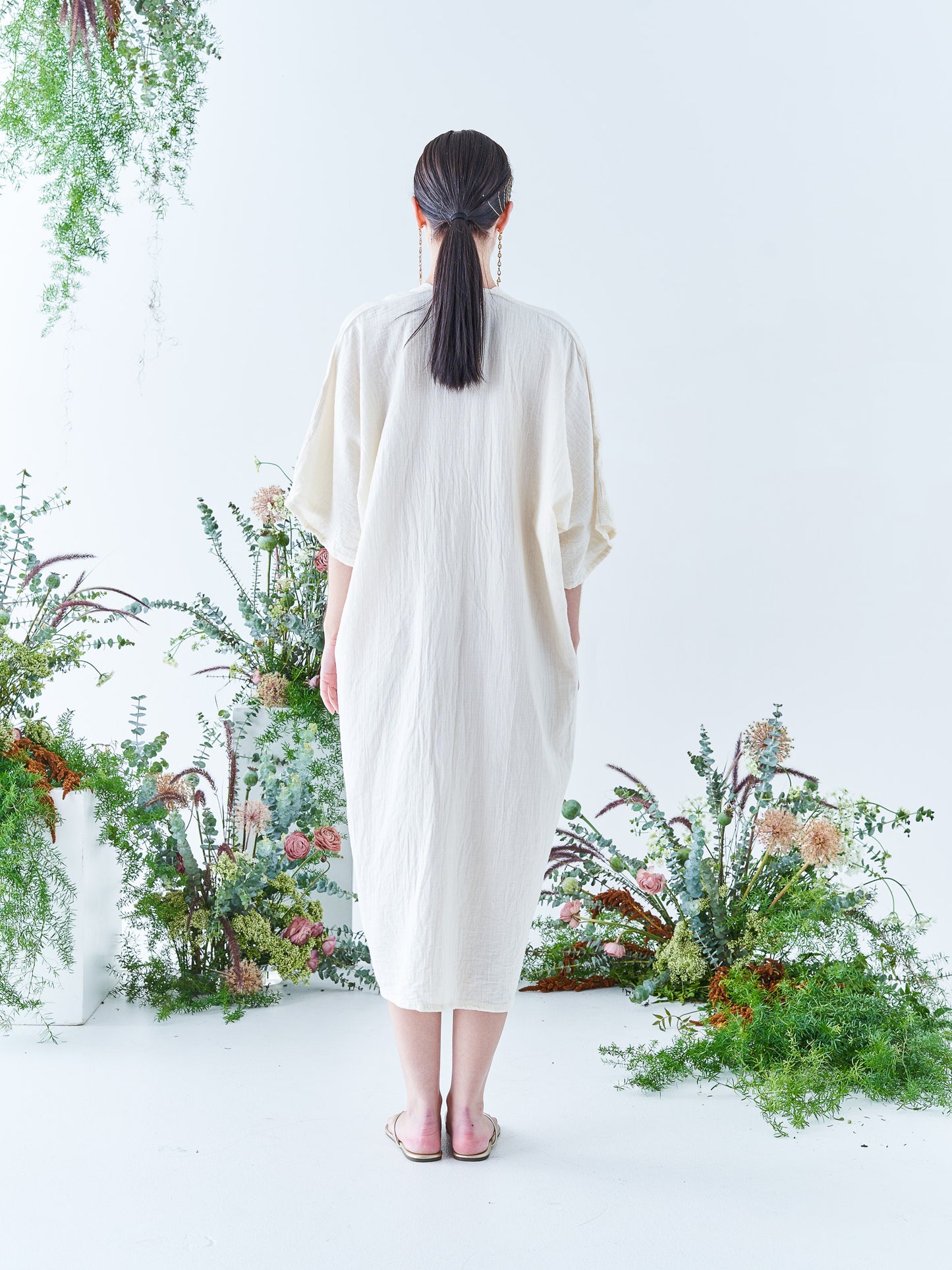 Nina Midi Kaftan in Cream