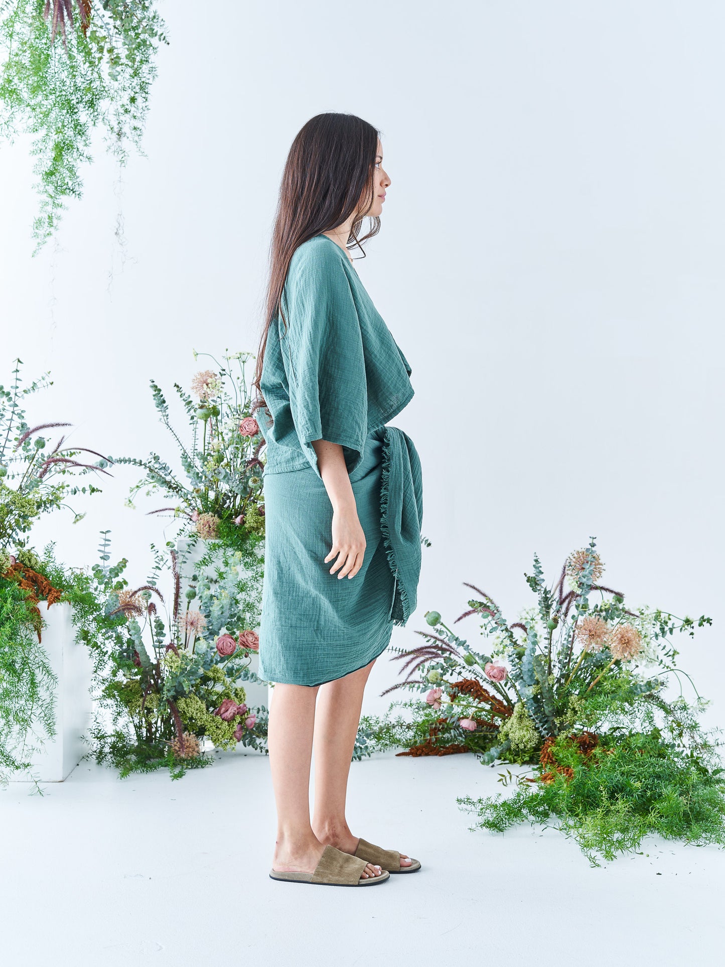 Nina Crop Top in Emerald