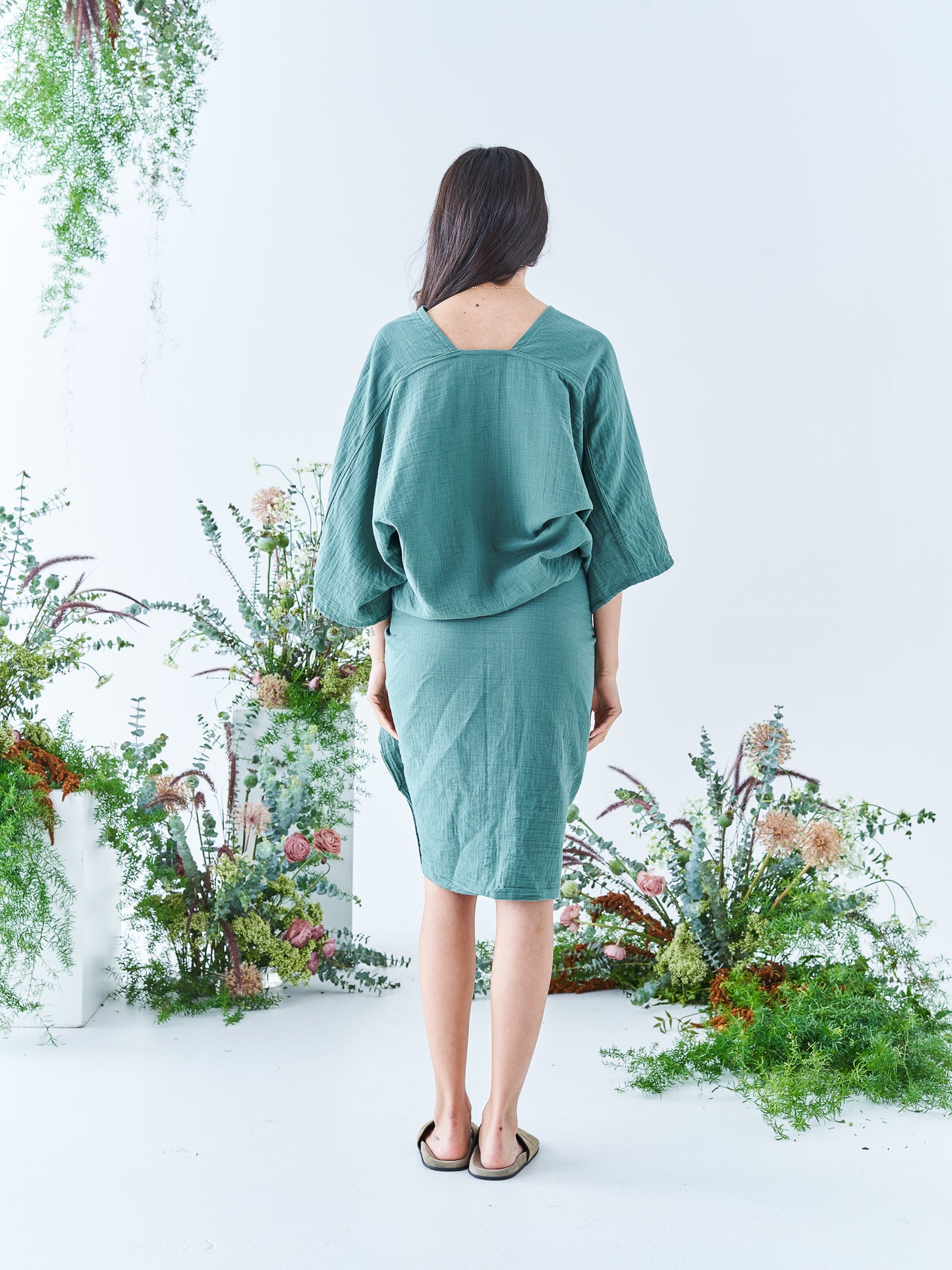 Nina Crop Top in Emerald