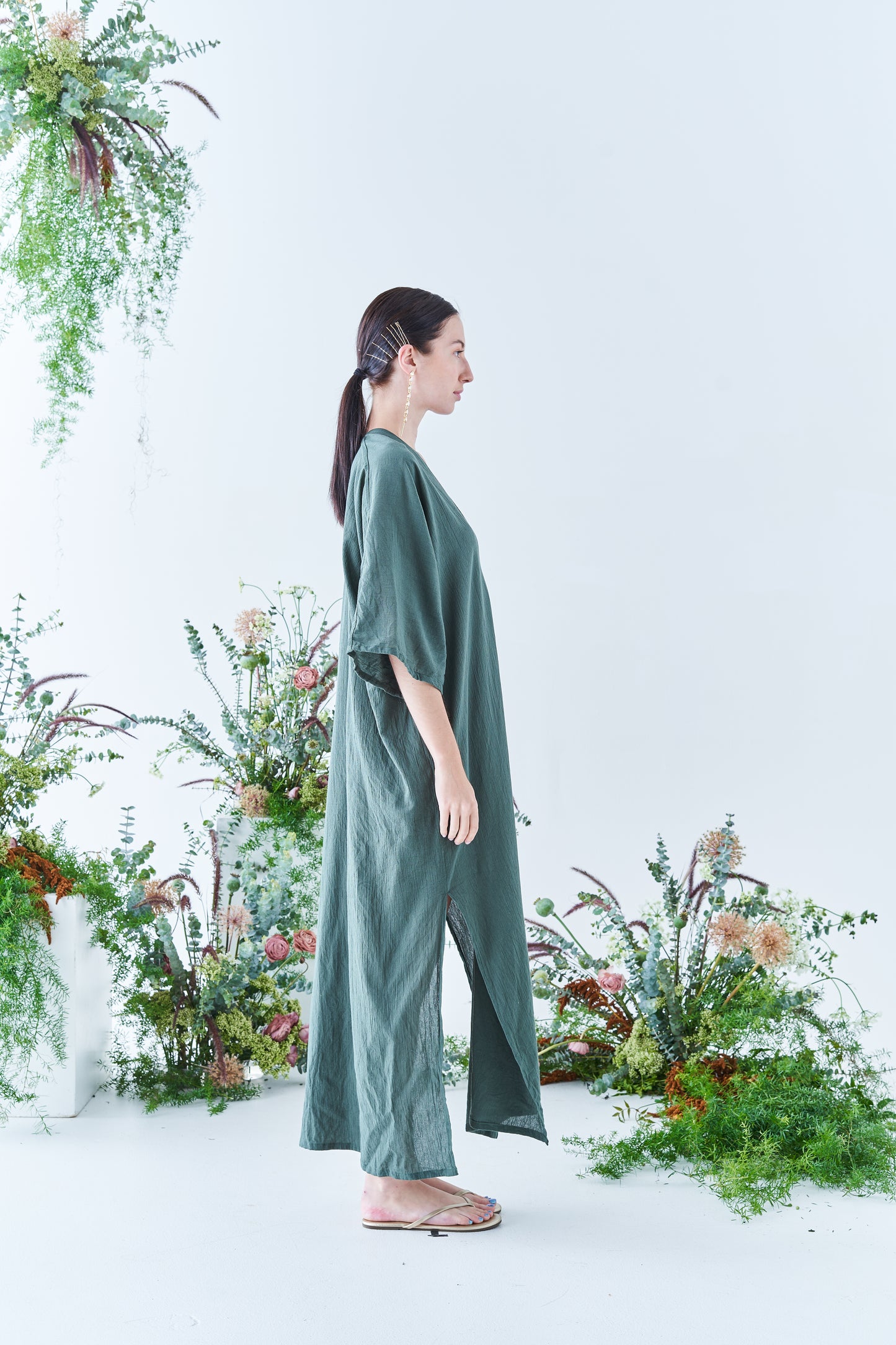 Nina Maxi Kaftan in Seaweed