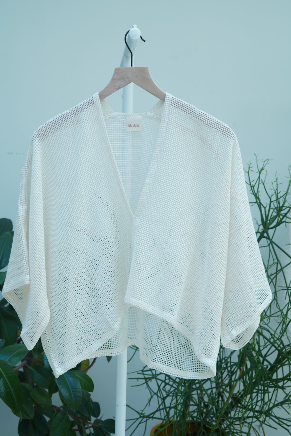 Nina Crop Top in Cream Mesh