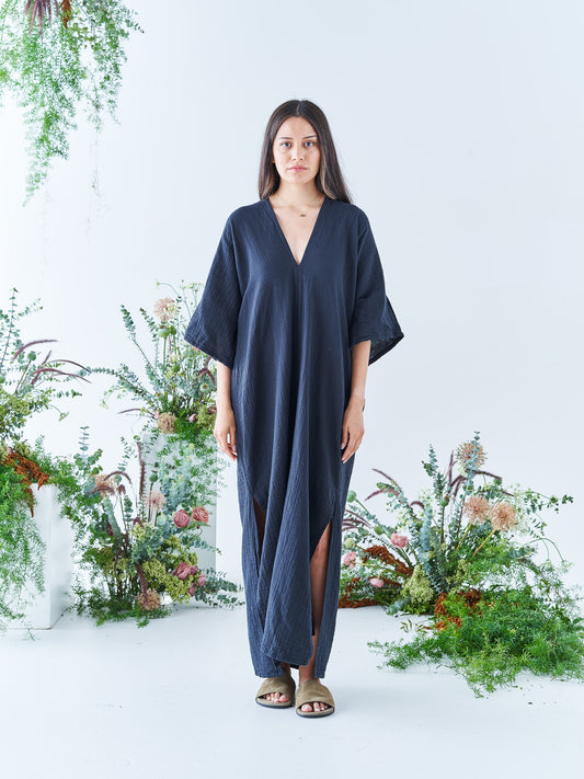 Nina Maxi Kaftan in Black
