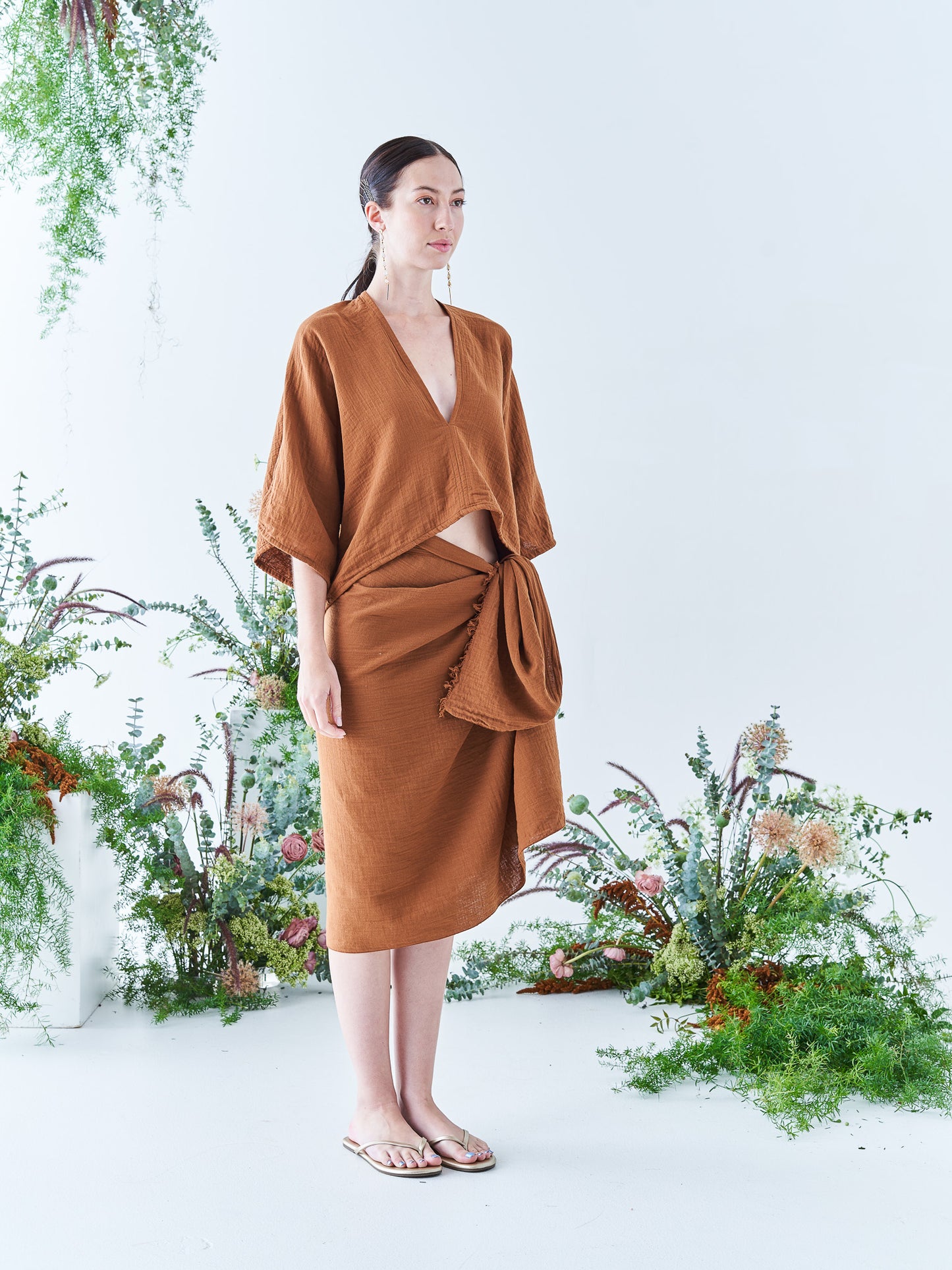 Nina Crop Top in Cinnamon