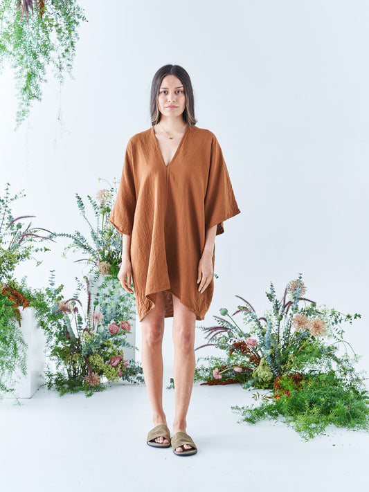 Nina Mini Kaftan in Cinnamon