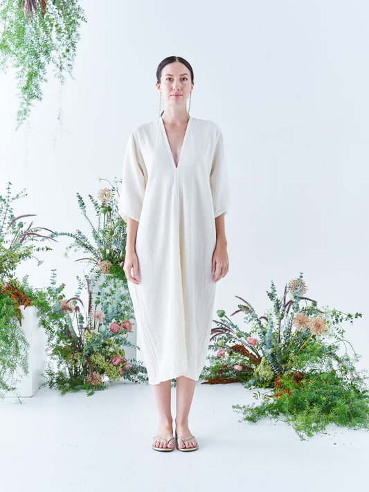 Nina Midi Kaftan in Cream