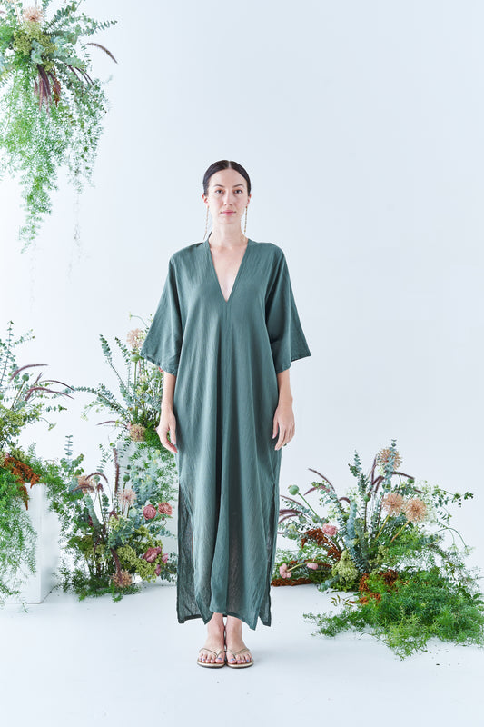 Nina Maxi Kaftan in Seaweed