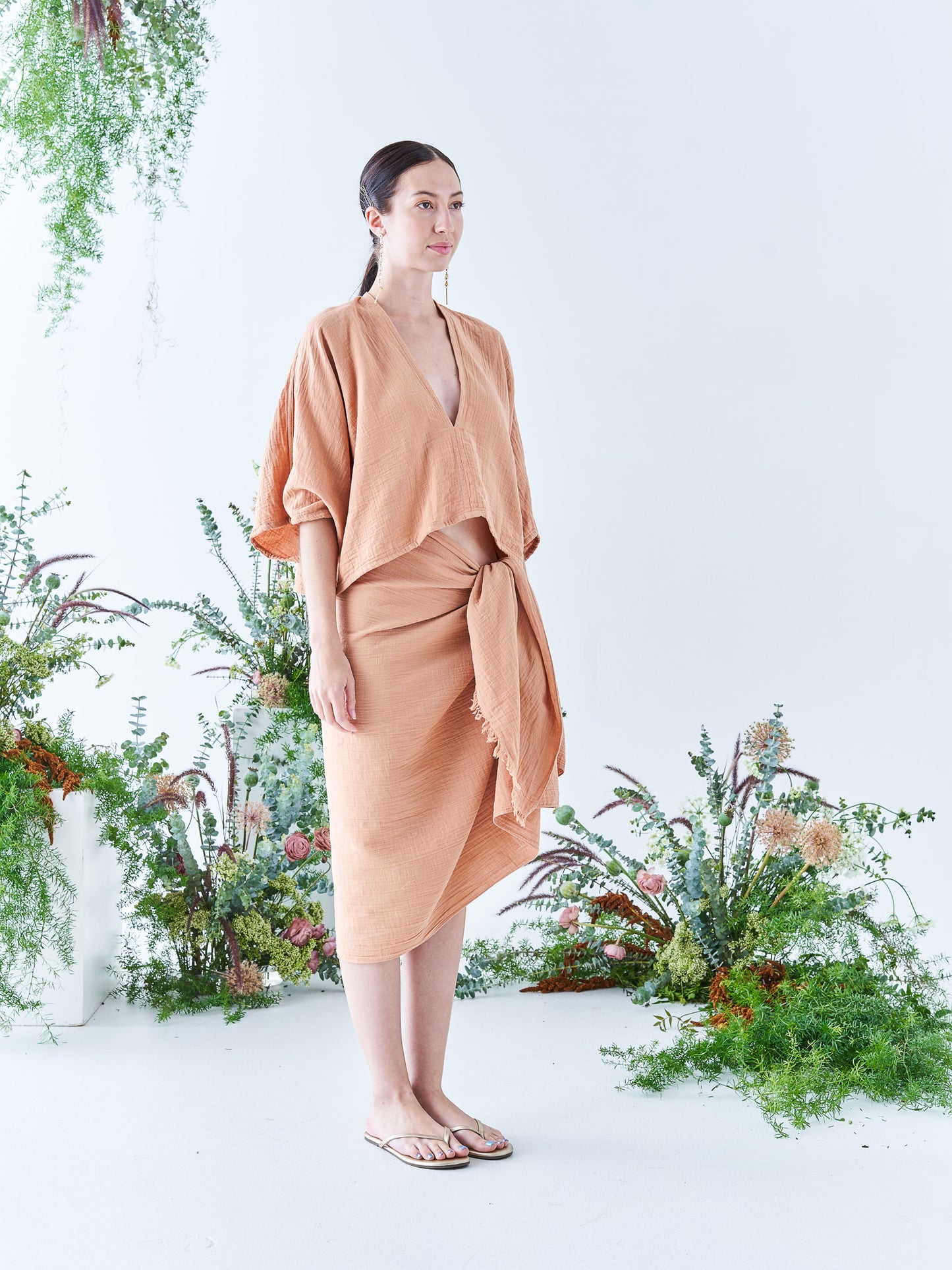 Nina Crop Top in Sandstone