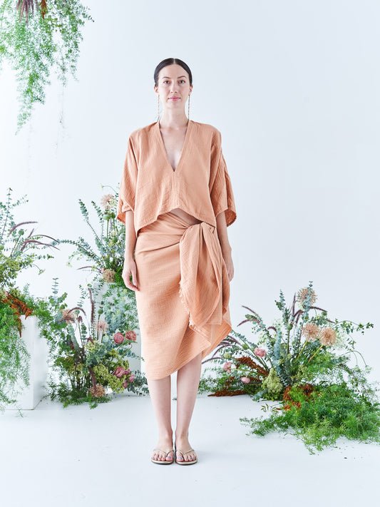 Nina Crop Top in Sandstone
